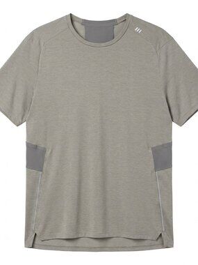 Fast and Free Short Sleeve Heathered Silverstone/Sea Salt - Men's Medium